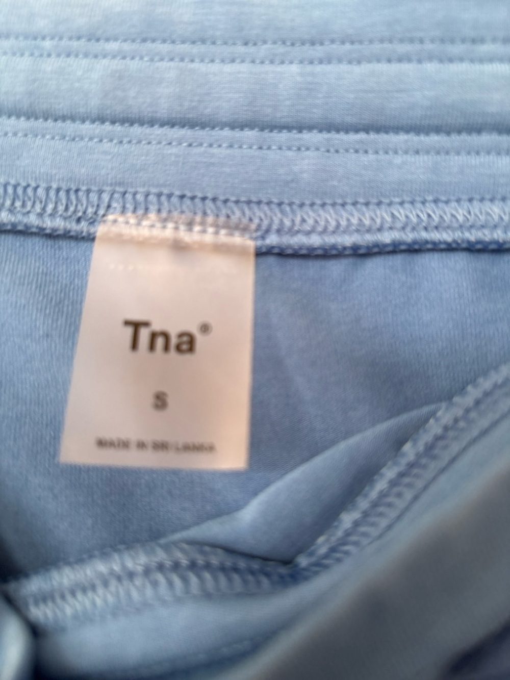 TNA Aritzia Blue Drawstring Mini Skirt Size S Soft Athleisure - Picture 5 of 5